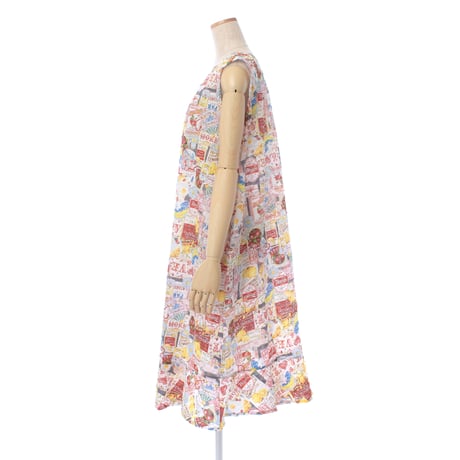 【SALE】【’26春夏新作】ノースリーブワンピース【80ローンサッカー・レモネードGirl】66003N-26S