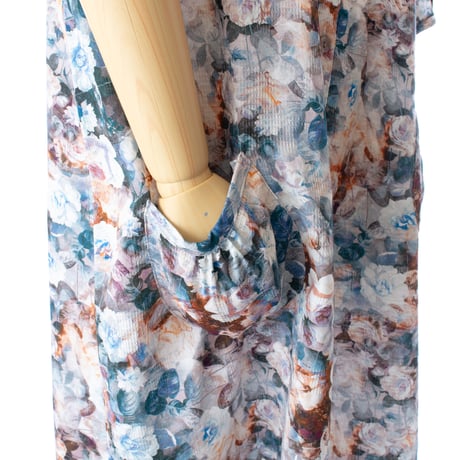 【SALE】7分袖ワンピース【綿100％・セピアローズ】46649N-25S