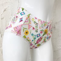 【SALE】【Mサイズのみ】ショーツ【メロンジャガード・小花パッチワーク】2130-23S