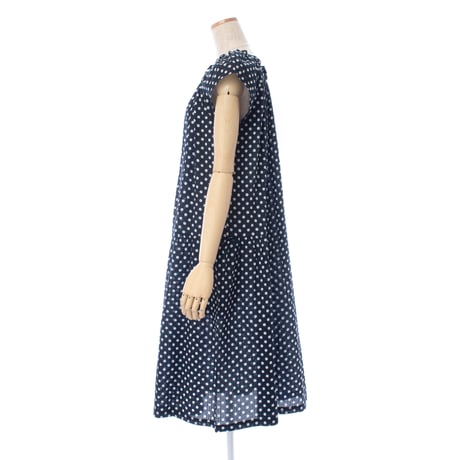 【SALE】【`26春夏新作】シャーリングワンピース【サッカー水玉】53600N-26S
