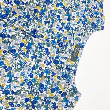 【SALE】コットンワンピース【ブルー小花】56748N-24S