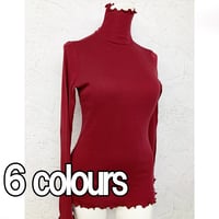 【秋冬】ハイネックインナー【綿シルクスーパーフライス/ストレッチ】7462-23A