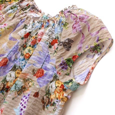 【SALE】シャーリングワンピース【80ローンパフサッカー・リボンエンジェル】53070N-25S