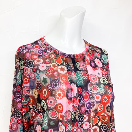 【SALE】オーガンジー風チュニック【シャリ感】5342-15S