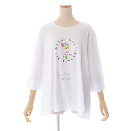 【`26春夏新作】7分袖Tシャツ【ワンポイントCoCoちゃん】6344-26S