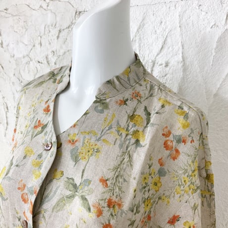 【SALE】スケッチ風ワンピース【麻100％】46620N-22S