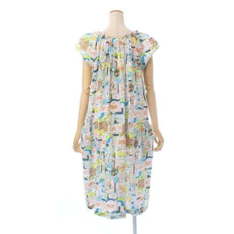 【SALE】【’26春夏新作】シャーリングワンピース【80ローンサッカー・レモネードGirl】53083N-26S