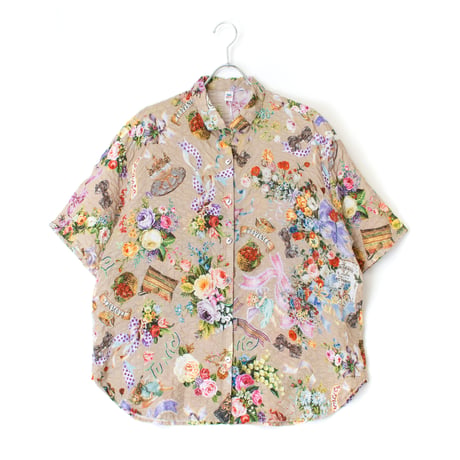 【SALE】衿シャツ【80ローンパフサッカー・リボンエンジェル】6659-25S