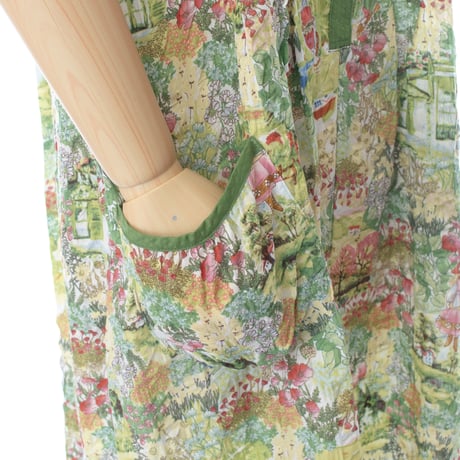 【SALE】【’26春夏新作】5分袖半開ワンピース【80ローンサッカー・ガーデン小花】56021N-26S