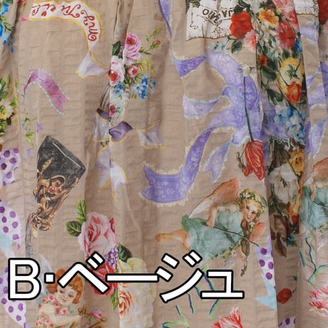 【SALE】衿シャツ【80ローンパフサッカー・リボンエンジェル】6659-25S