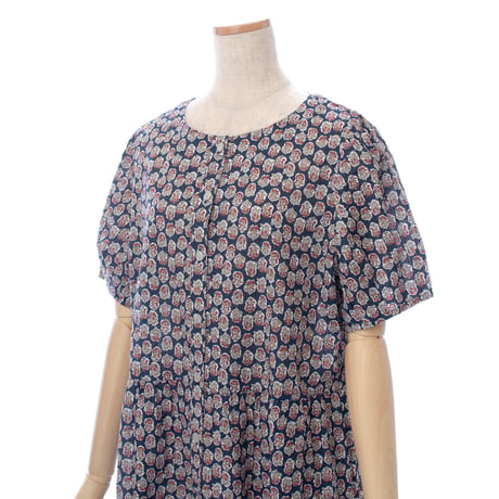 【SALE】【`26春夏新作】ウエスト切り替えワンピース【綿100％・小花】56765N-26S
