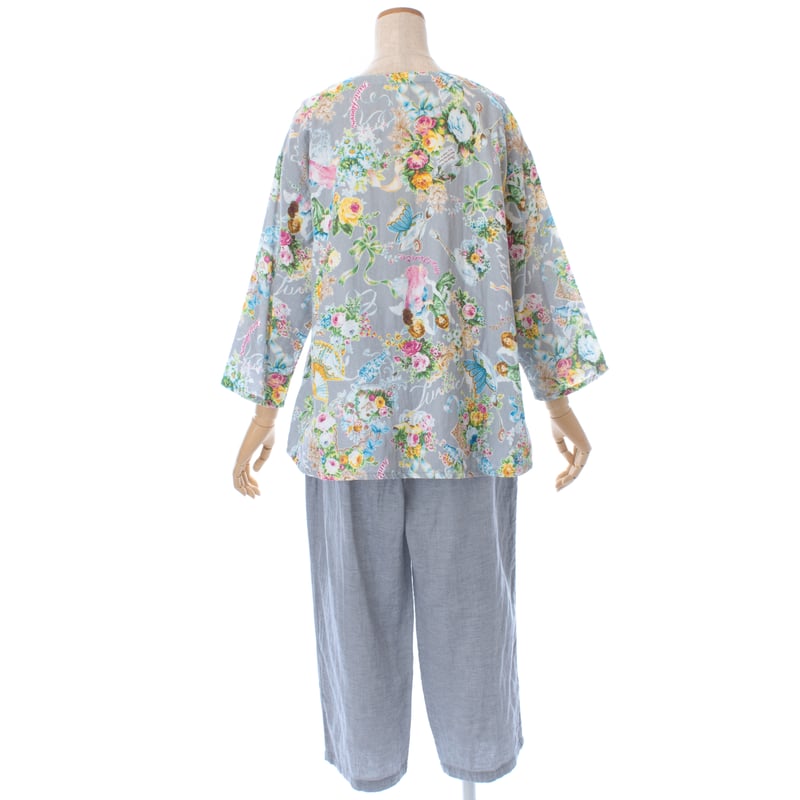 オールシーズン】8分袖パジャマ【ダブルガーゼ・ディア天使