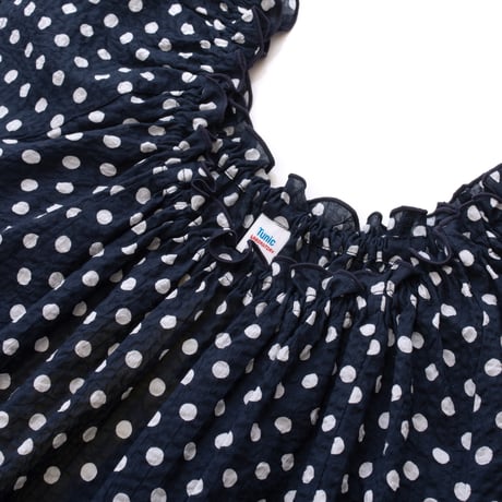 【SALE】【`26春夏新作】シャーリングワンピース【サッカー水玉】53600N-26S
