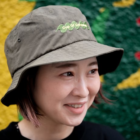 "CUP OF UNIVERSE (manu logo) " Nylon Bucket Hat