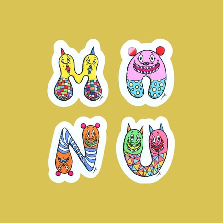 M/A/N/U Alphabet Sticker (artwork by Yoshi47)