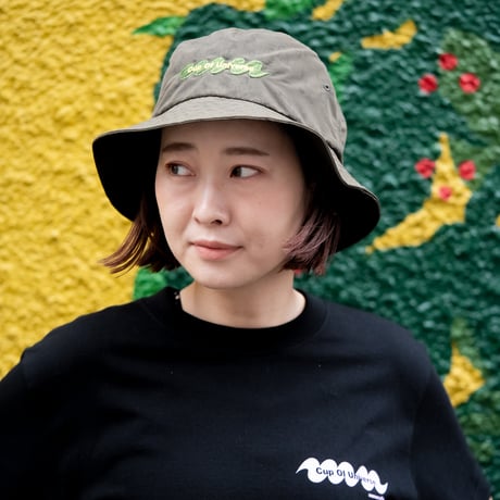 "CUP OF UNIVERSE (manu logo) " Nylon Bucket Hat