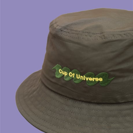 "CUP OF UNIVERSE (manu logo) " Nylon Bucket Hat