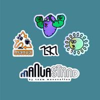 MANUA PROJECT Sticker Set (artwork by 三重野龍, north NADO, Hikaru Matsubara)
