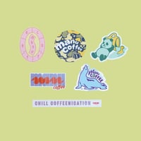 "CHILL COFFEENICATION" Sticker Set