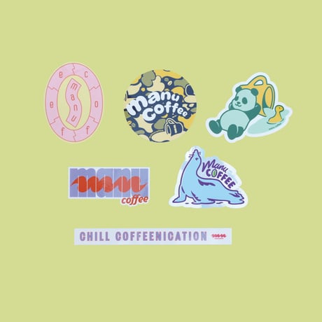 "CHILL COFFEENICATION" Sticker Set