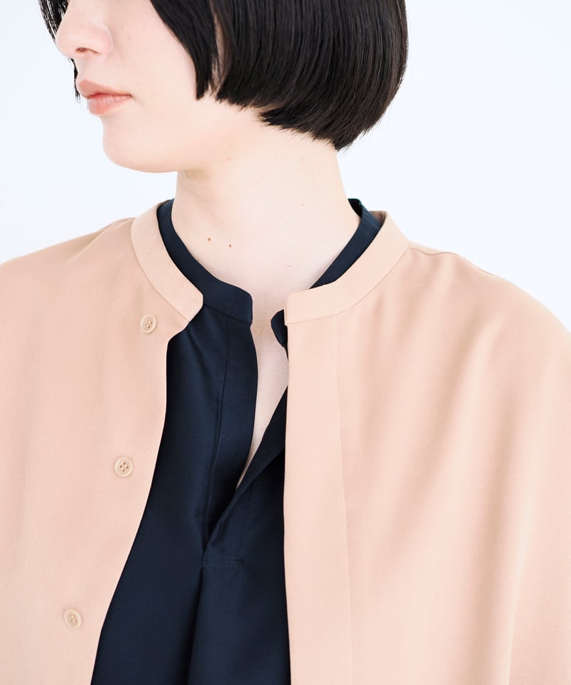 カタログハウス ウール シャツジャケット ベージュ 新品未使用 定価16,500 fruits of life>スウェードタッチシャツジャケット / 丁子色(ベージュ