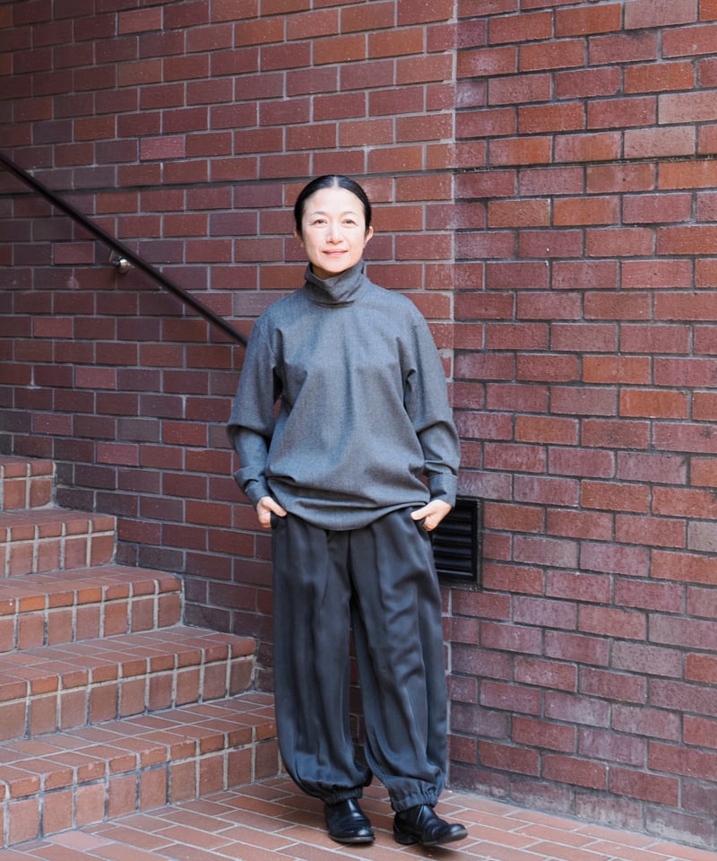 fruits of life>ウールハイネックシャツ / 消炭色(チャコールグレー