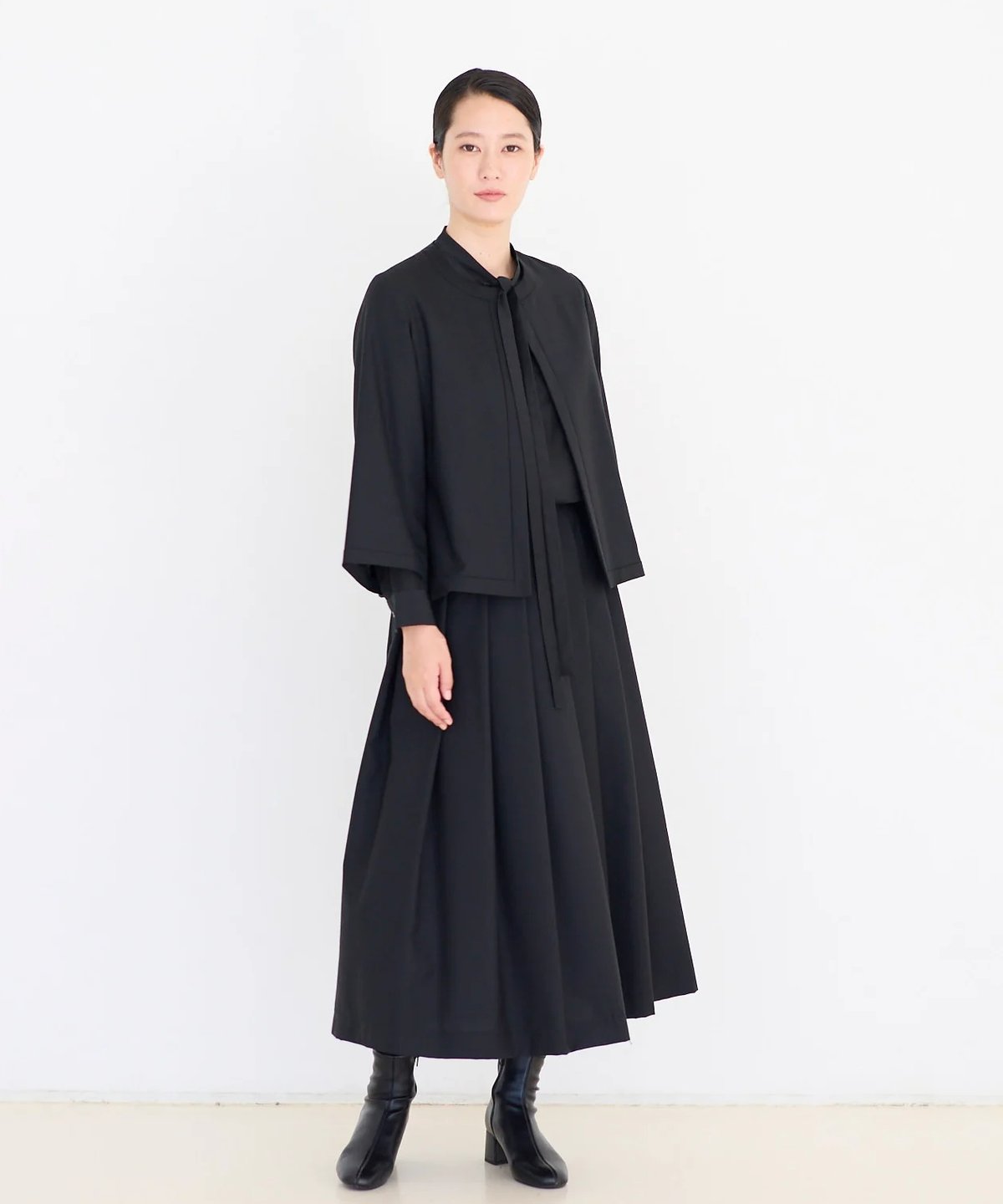AD2014 14AW archive リブニットカットオフタックスカート 黒 AD2014 14AW archive リブニットカットオフタックスカート 黒