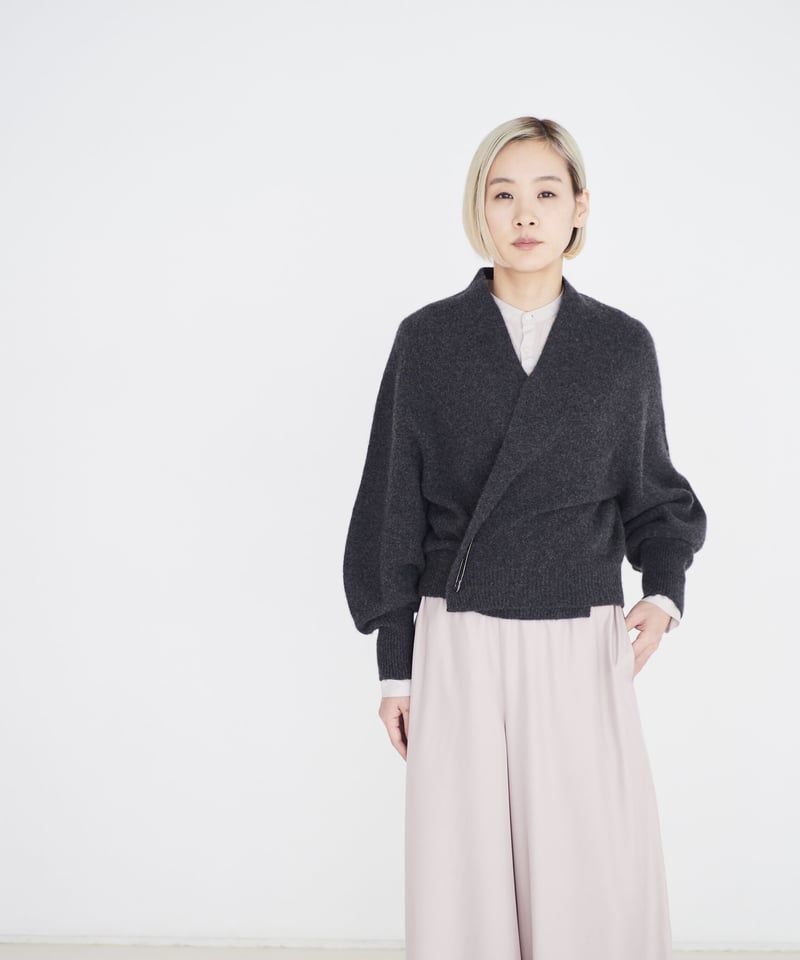fruits of life>ホールガーメントカーディガン / 灰色