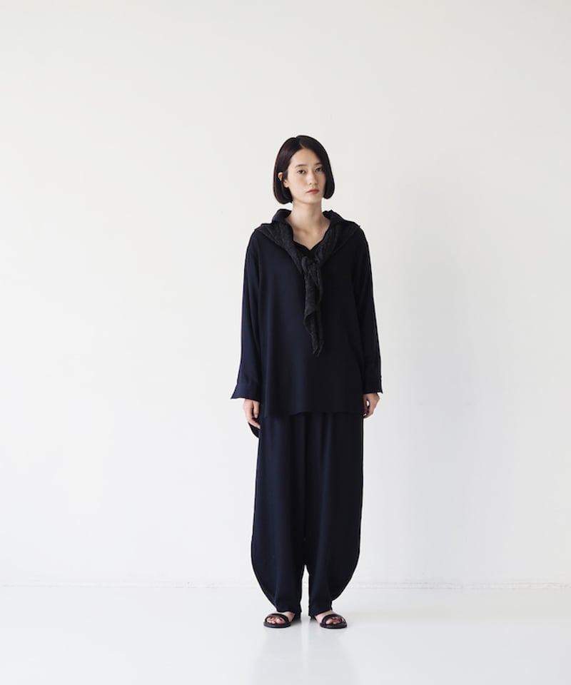 CHANEL ココマーク セーラーカラー ブラウス ネイビー CHANEL ココマーク セーラーカラー ブラウス ネイビー リボンタイ付