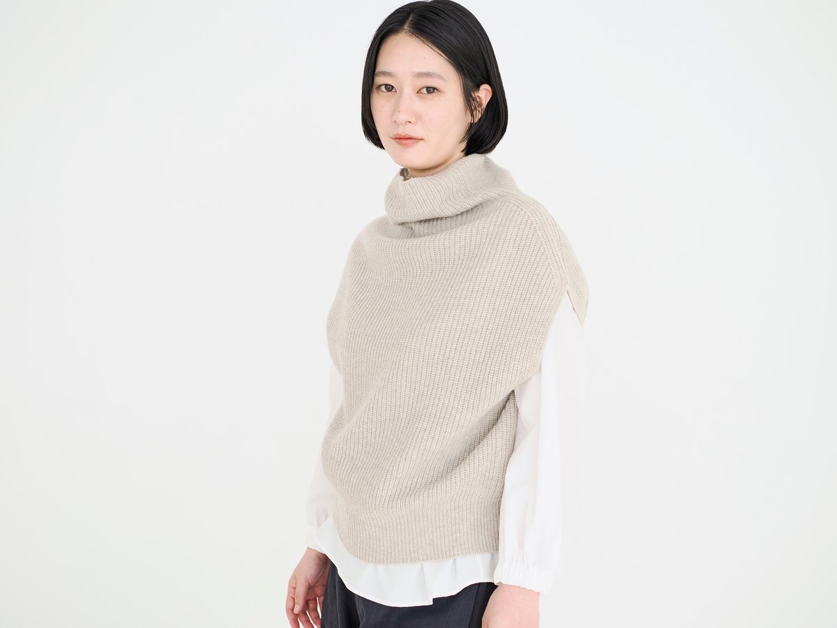 fruits of life>タートルリブベスト / 白茶色(ベージュ) | fruits