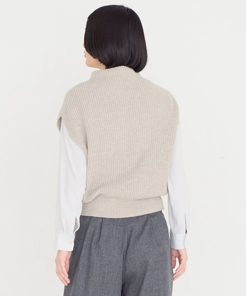 fruits of life>ホールガーメントリブベスト / 白茶色(ベージュ) | fru