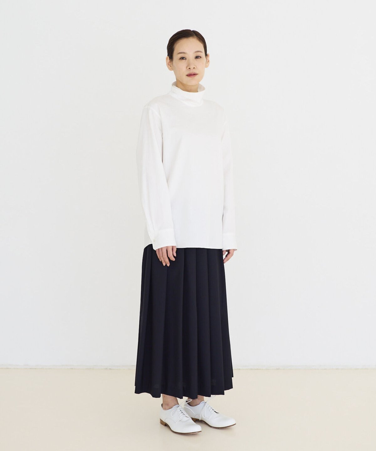 美品 humoresque ユーモレスク タックスカートnavy 38 ネイビー ボリュームタックスカート/ネイビー | Factelier (ファクトリエ)