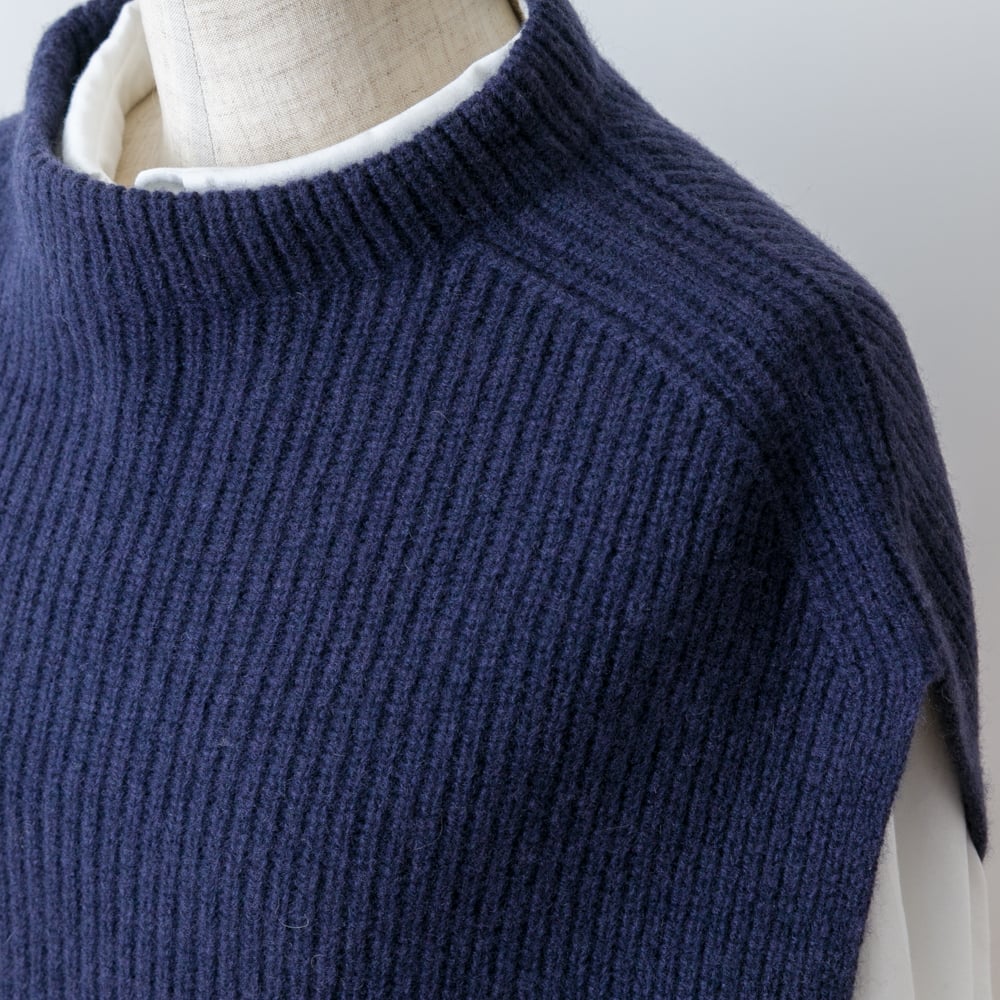 fruits of life>ホールガーメントリブベスト / 瞑色(ネイビー) | frui