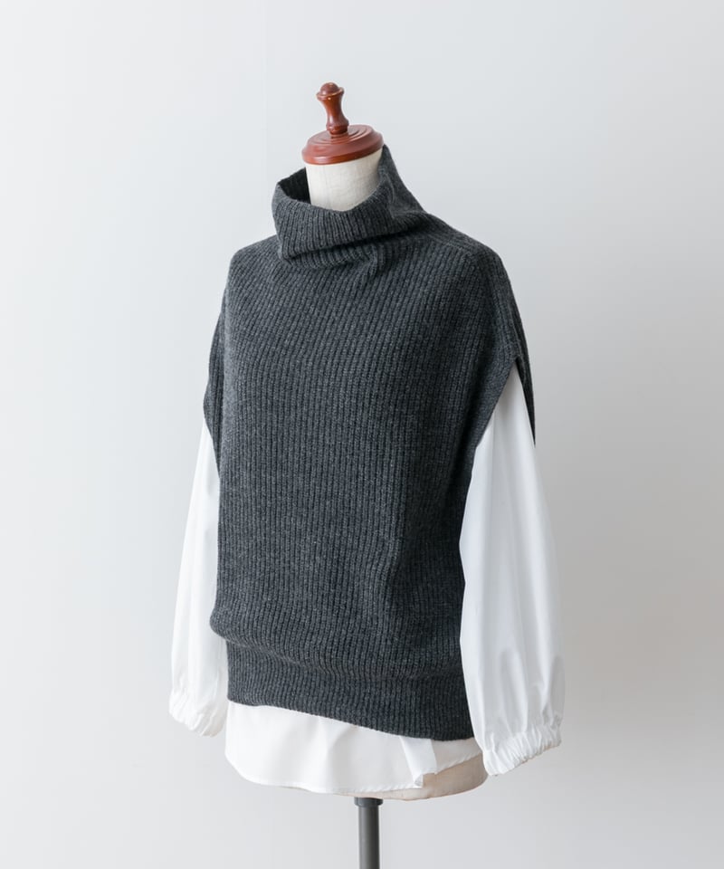 fruits of life リブニット　ベスト　タートル　サイズ2 fruits of life リブニット ベスト タートル サイズ2 リブ