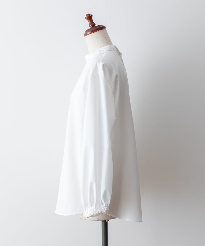 fruits of life> スタンドカラーブラウス / 卯の花色(オフ