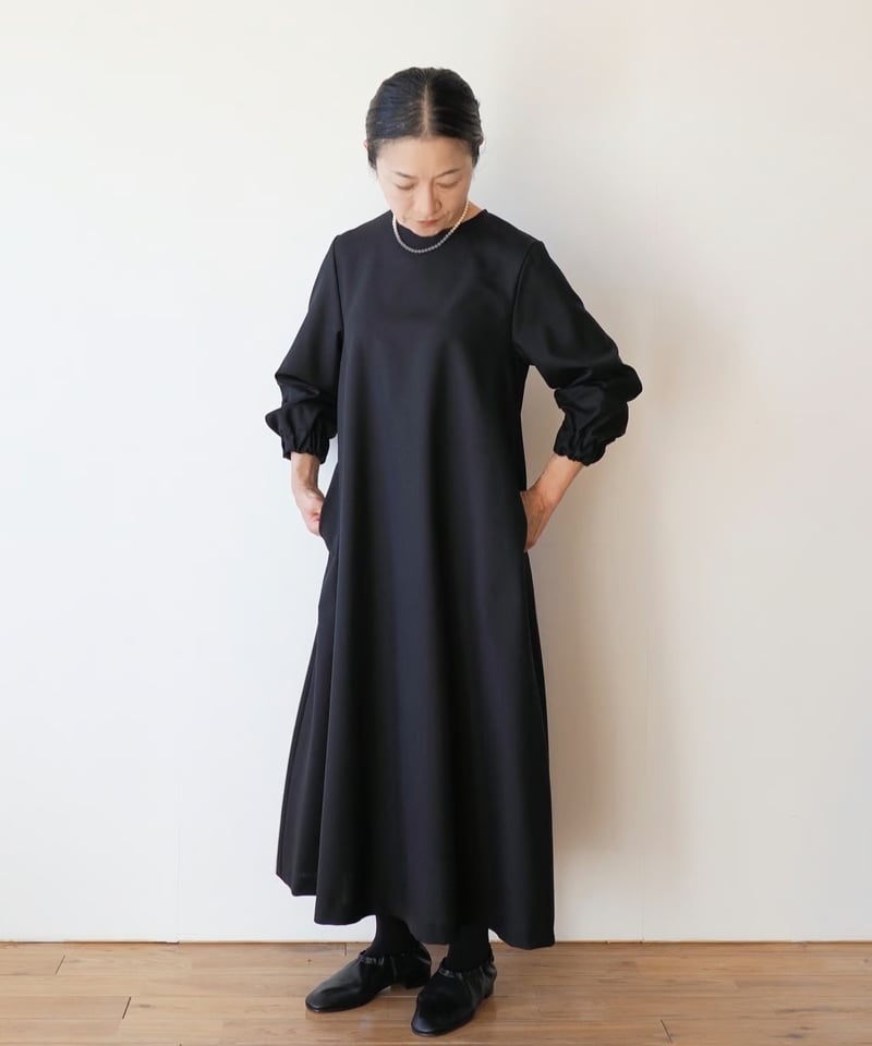 fruits of life>ウールパフワンピース / 黒色(ブラック) | fruits