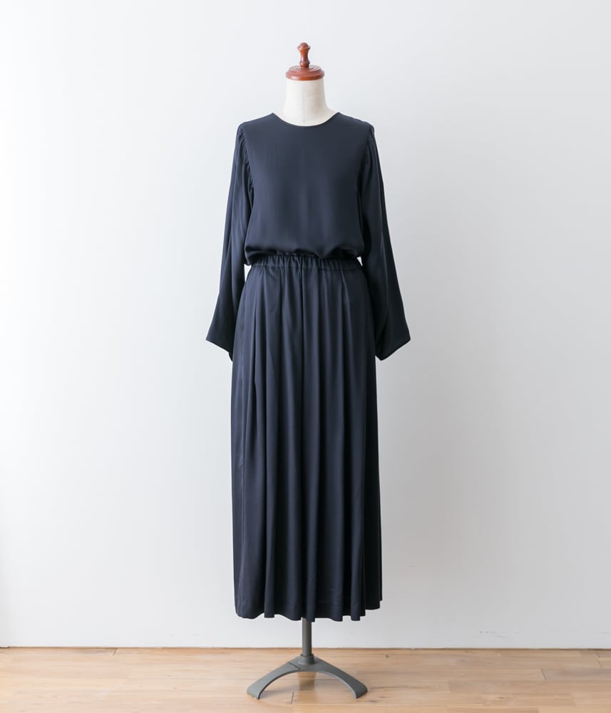 美品 humoresque ユーモレスク タックスカートnavy 38 ネイビー humoresque タックスカートnavy 38