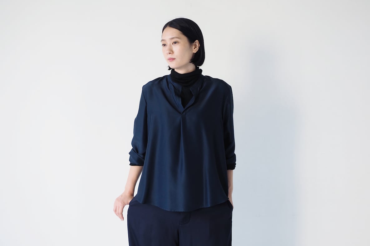 FRUITS　No.13 fruits of life>スキッパーシャツ / 鉄紺色(ネイビー) | fruits o