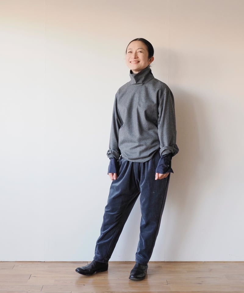 FRUITS OF LIFE 　グレー 　ブラウス fruits of life>ウールハイネックシャツ / 消炭色(チャコールグレー