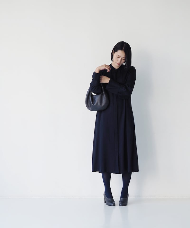 極美品 23区 大きいサイズ44 チェック ワンピース ネイビー バンドカラー 洗える】TWビエラ シャツワンピース / 23区 S | ファッション通販