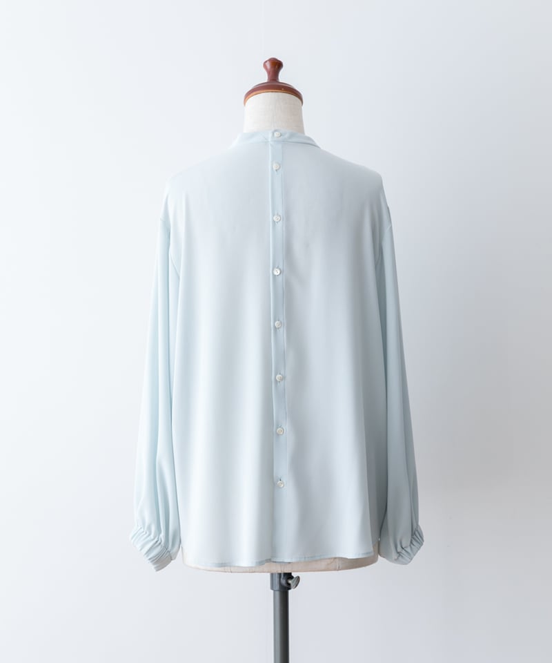 fruits of life> スカーフブラウス / 白藍色(ライトブルー) | fruit