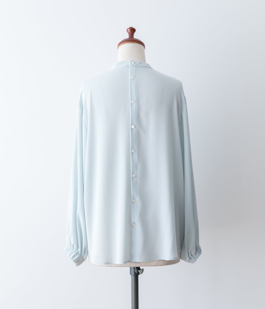 cccmalie ライトブルー 半袖シャツスカーフブラウス
