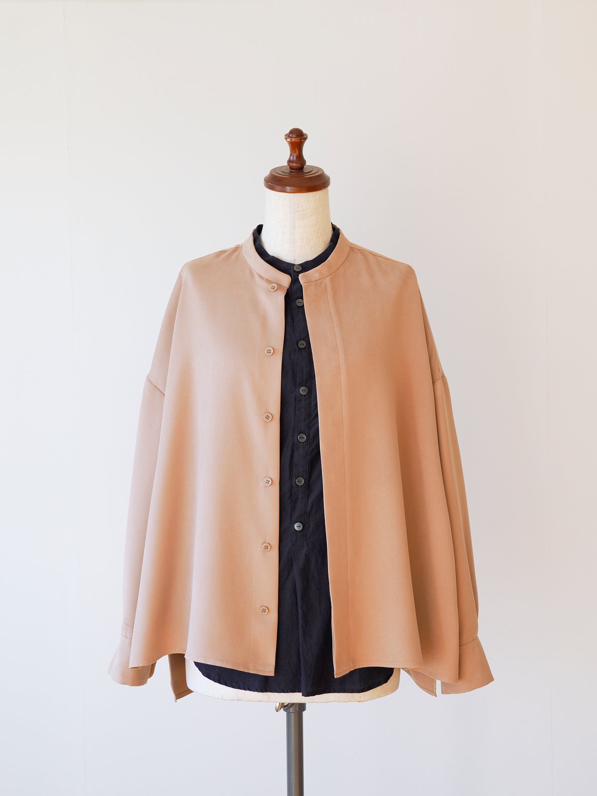 kolor●ベージュシャツ サイズ3 美品 fruits of life>スウェードタッチシャツジャケット / 丁子色