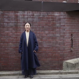 fruits of lifeウールロングコート　ブラック fruits of life アルパカコート / 黒色(ブラック) | Less Hig