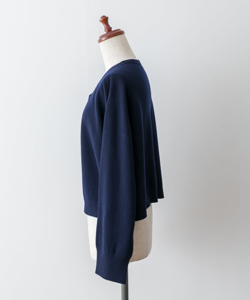 【新品未使用】Lyle & Scott ダークネイビー Vネックセーター　ウール fruits of life>Vネックニット / 紺藍色(ネイビー) | fruits of