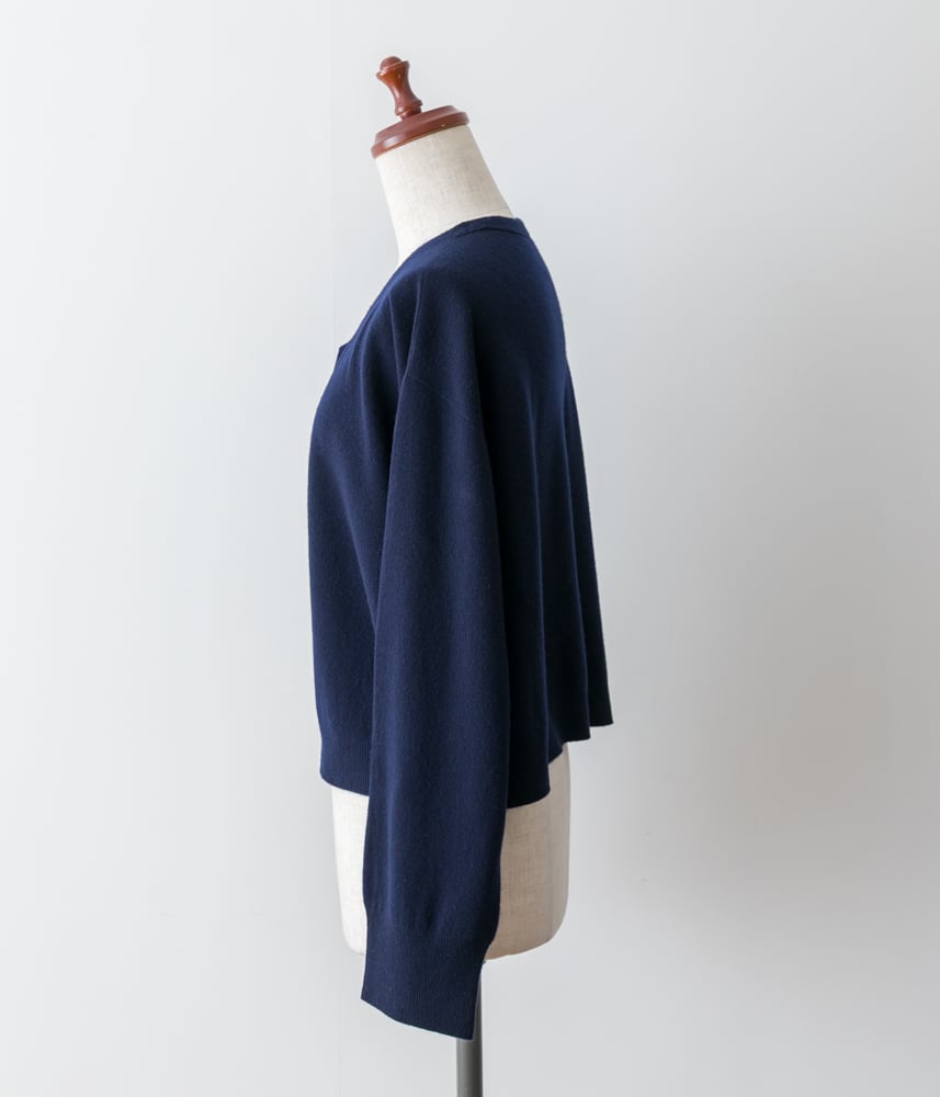 カレンソロジー　Vネックニットワンピース　ネイビー　紺 カレンソロジー Vネックニットワンピース ネイビー