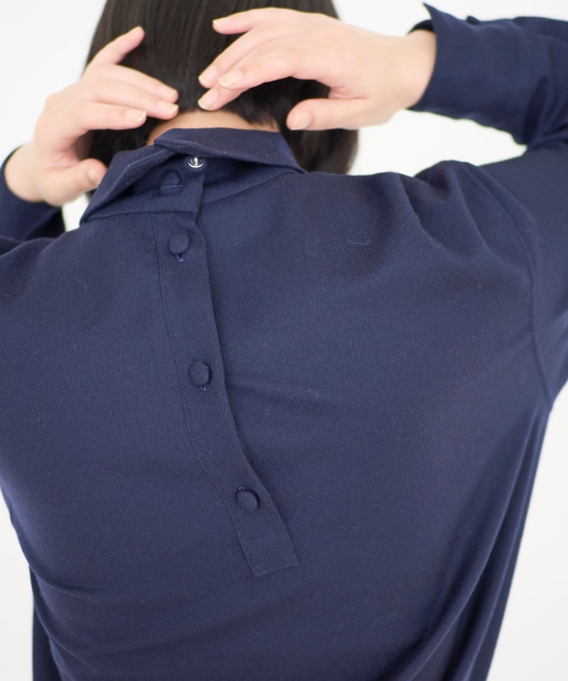 fruits of life>ウールハイネックシャツ / 濃紺色(ネイビー