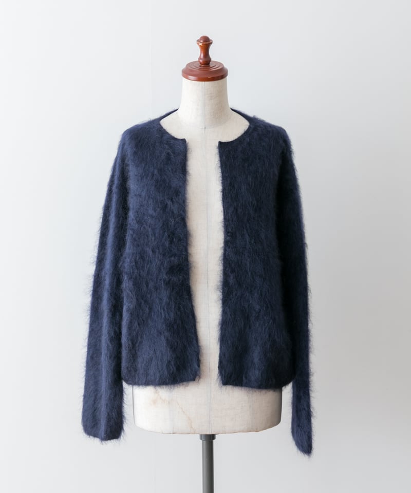 2024AW ブラミンク　カシミヤファーカーディガン　ネイビー 2024AW ブラミンク カシミヤファーカーディガン ネイビー