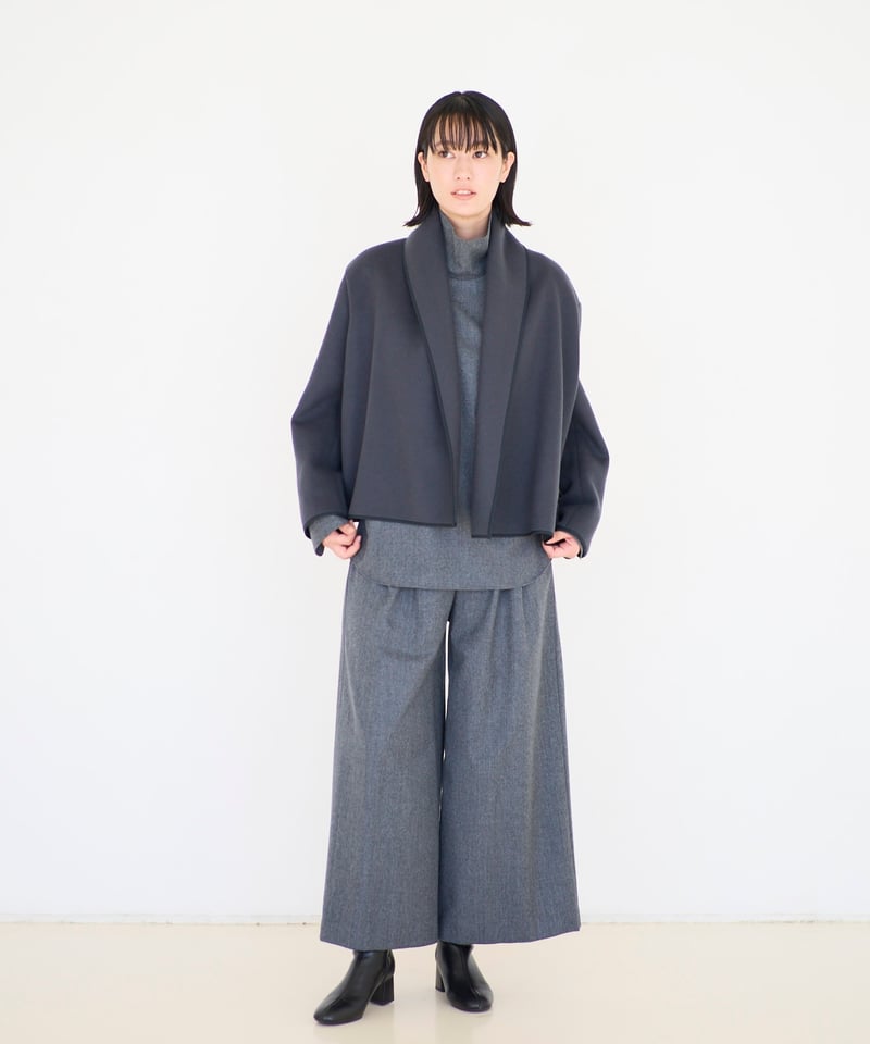 fruits of life>ウールタックパンツ / 消炭色(チャコールグレー) | fru