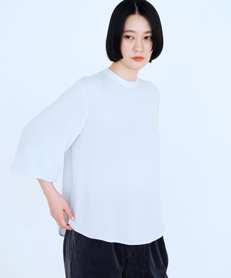 cccmalie ライトブルー 半袖シャツ　スカーフブラウス 1810773_24075767_k3.jpg